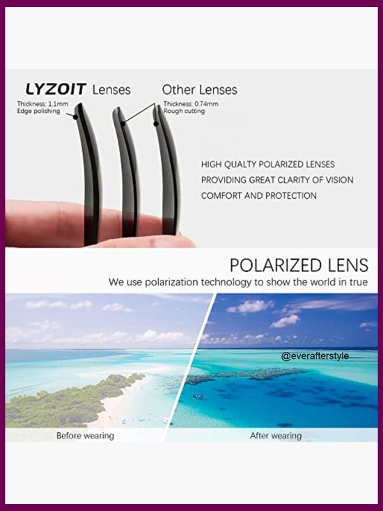 Oversized Cat Eye Sunglasses with UV400 Protection Polarized Lens main image 7